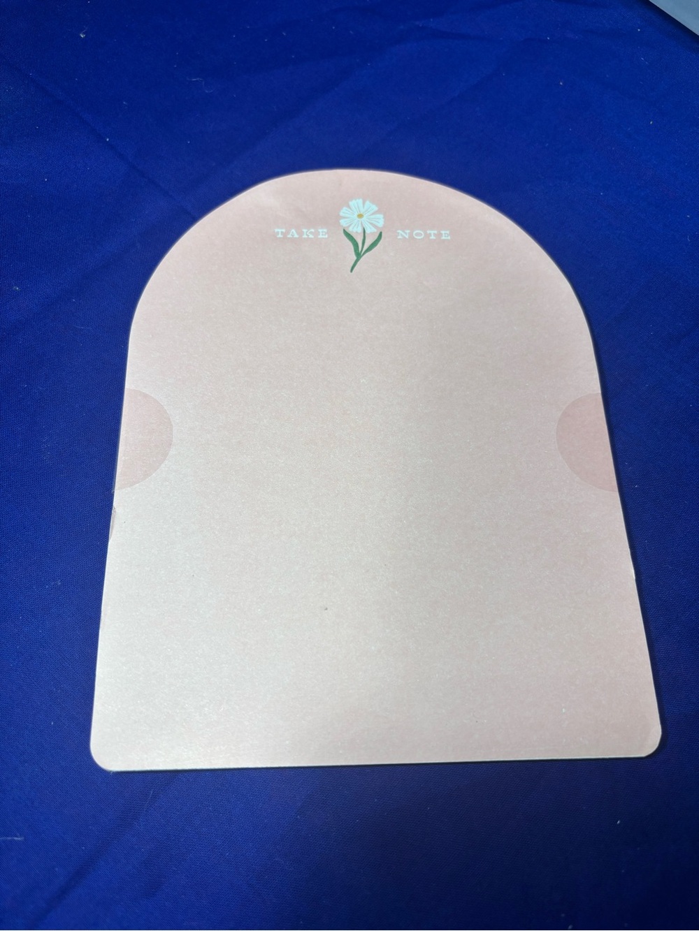 New Arched Pink 'Take Note' Floral Notepad 40 Page Mothers Day Journal